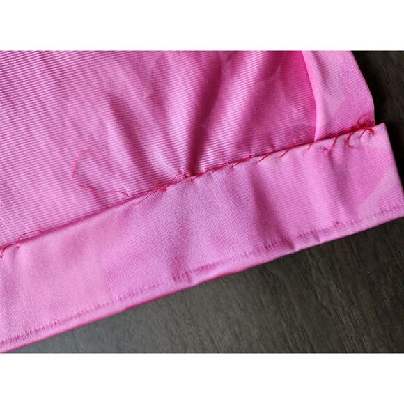 Vintage Vanity Fair Pink Nylon Mandarin Collar Maxi Dress Size 8 READ! - Picture 11 of 12